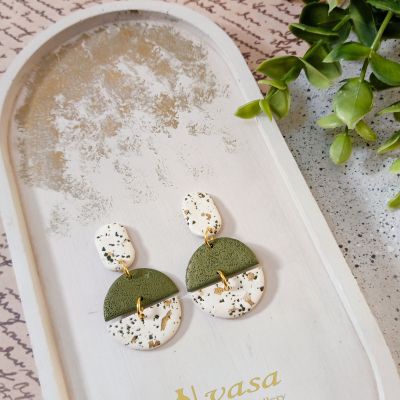 Polymer clay earring