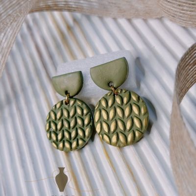 Polymer clay earring