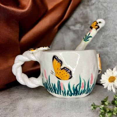 Handmade porcelain mug 