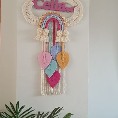 Macrame cloud with name 