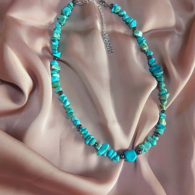 turquoise stone necklace."