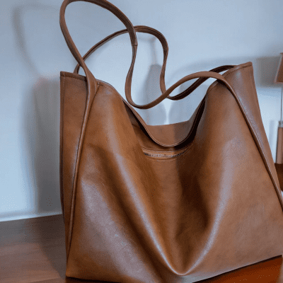 Leather tote bag 