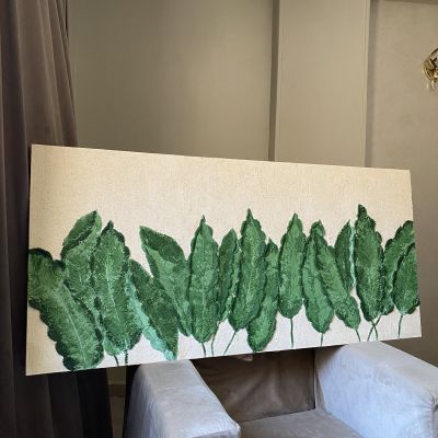 Green leaves painting