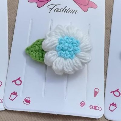 Crochet hair clips 