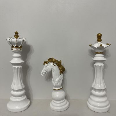 Polyester Tri-Piece Decorative Chess Set