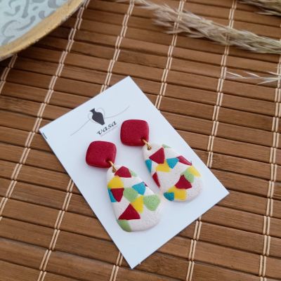 Polymer clay earring