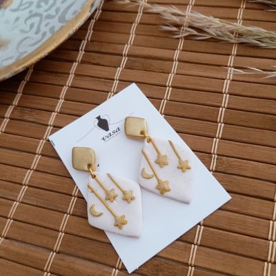 Polymer clay earring