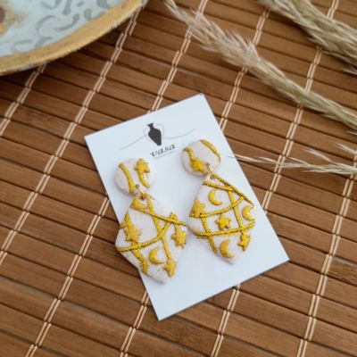 Polymer clay earring