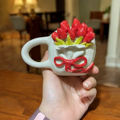 Handmade porcelain mug 