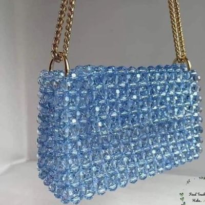 Baby blue crystal bag 