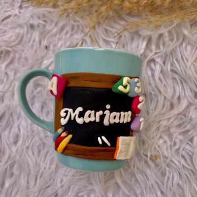 Polymer clay mug for teachers 