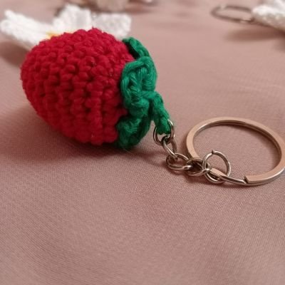 Amigurumi crochet keychain 