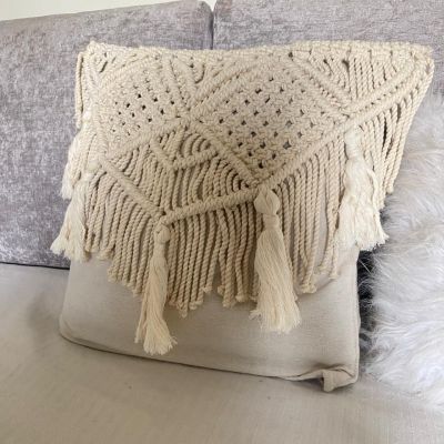 Macrame cushion cover