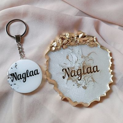 Resin coaster and key chain 