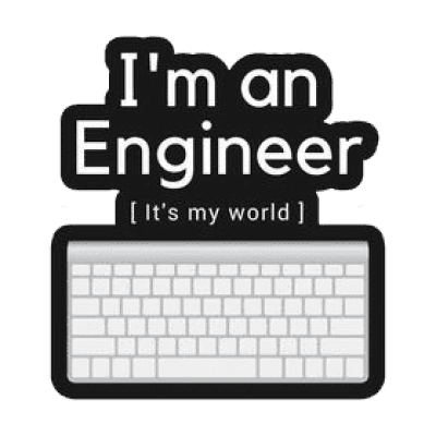 I am engineer ستيكر  