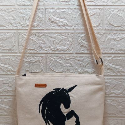 Cross bag embroidery Horse