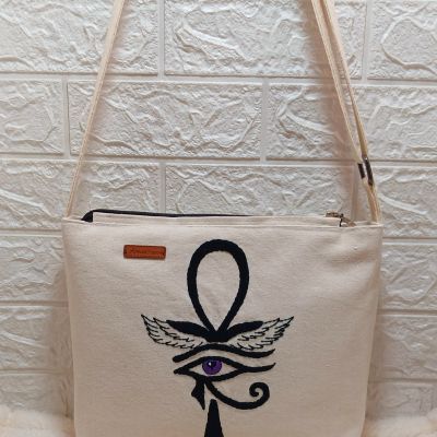 Cross bag embroidery ANKH