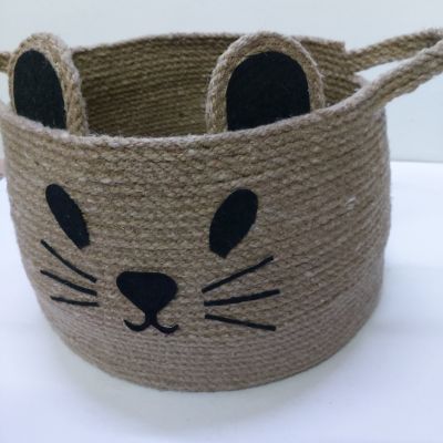 Jute basket for children toys