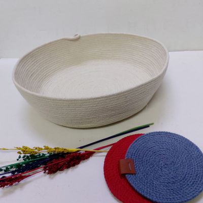 Decor cordon rope basket 