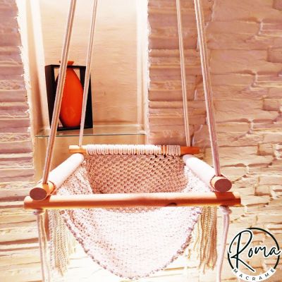 Macrame Swing for Kids – 2 Meters – Off White – Handmade from Rome