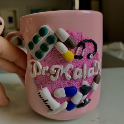 Polymer clay mug for dr 