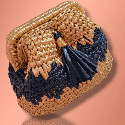 Elegant crochet evening bag 