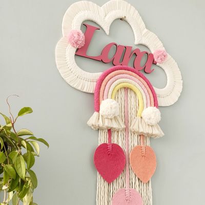 Macramé cloud with name