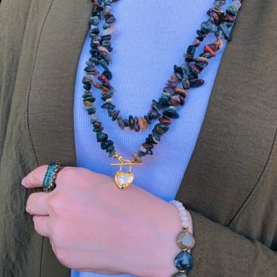 Mousa Agate Necklace 