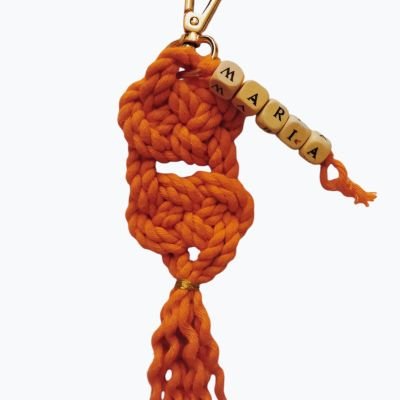 Handmade Macrame key chain with names 