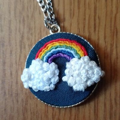 Embroidery necklace