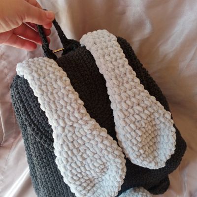 Crochet backpack bag