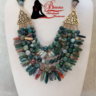 mossa agate necklace 