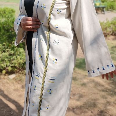 SIWA Linen handmade embroidery cardigan