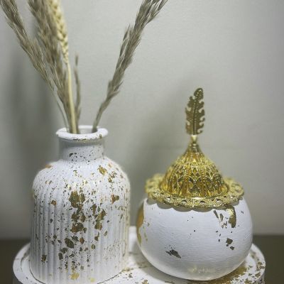 Vase and incense burner decoration set