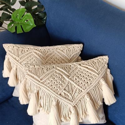 Macrame cushion