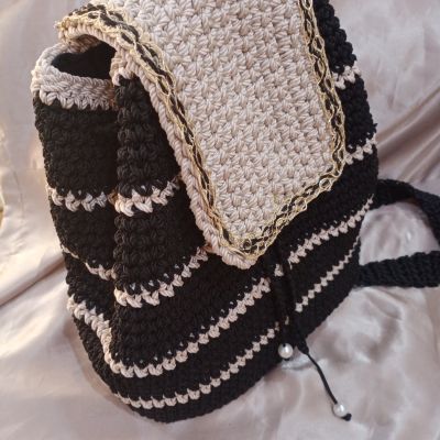 Crochet backpack bag