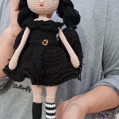 Wednesday amigurumi doll 