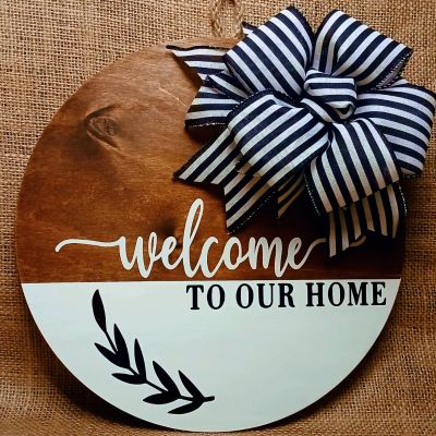 Handmade welcome sign 