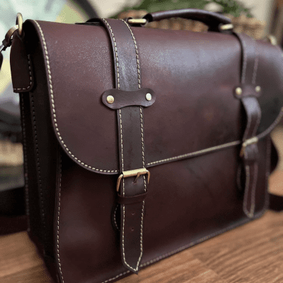 Genuine leather laptop bag 