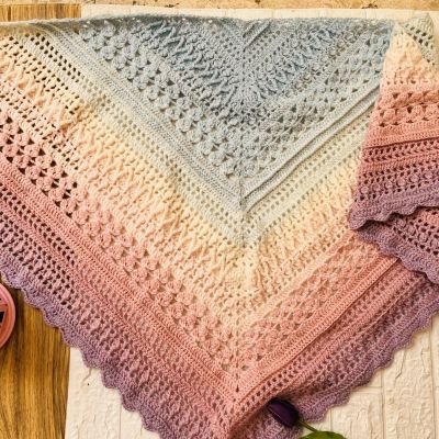 Shawl alpaca Rozy 