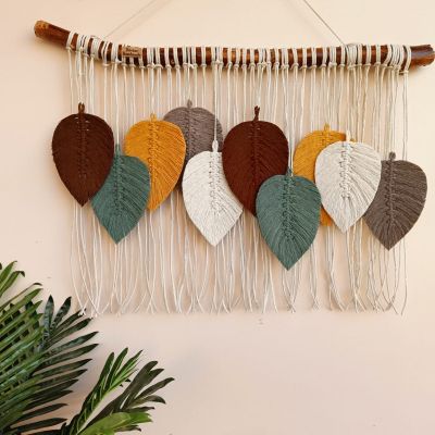 Macrame leaves wall hanging 