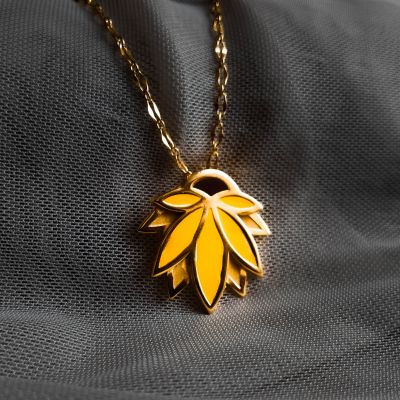 Sunflower necklace 