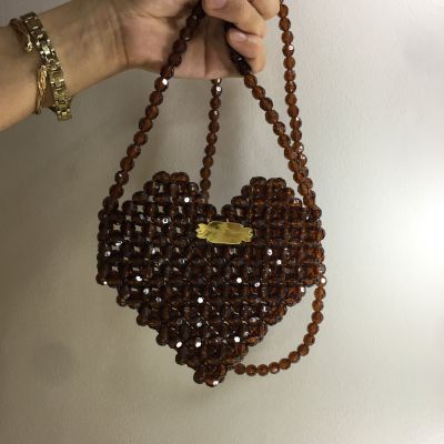 Brown heart bag