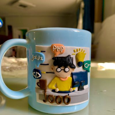 Polymer clay mug