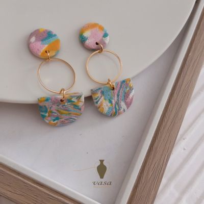 Polymer clay earring