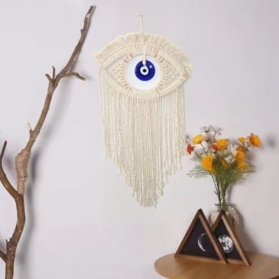 Evil eye macramé wall hanging