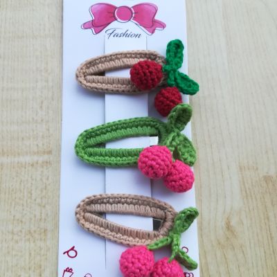 Crochet hair clips 