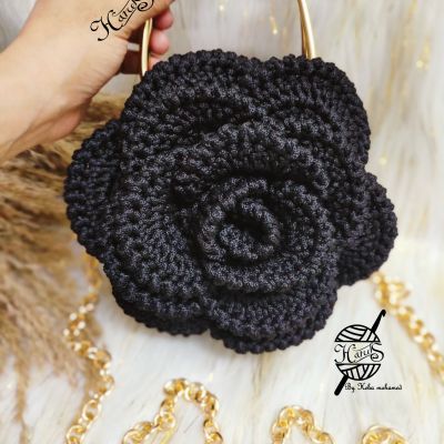 Black Flower bag 