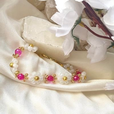 Pink crystal bracelet