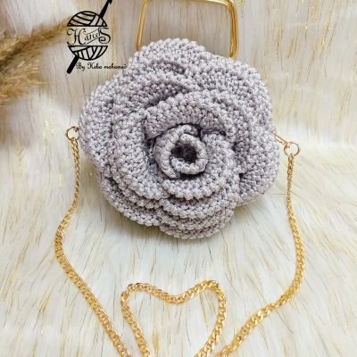 Silver flower bag